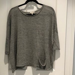 Oversized Eileen Fisher linen cotton box top sweater